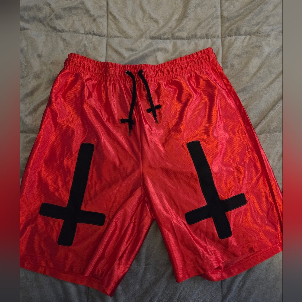 Lil Darkie Red Cross Athletic Shorts